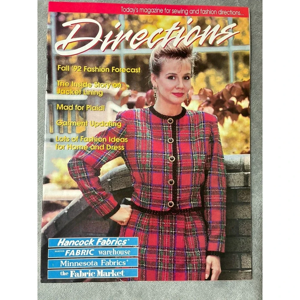 Lot Of 2 Vintage 1992 Hancock Fabric Magazines Holiday Craft & Directions Sewing